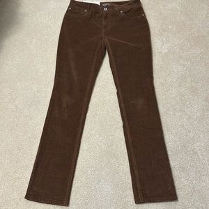 J Jill slim leg authentic fit brown corduroys size 4
